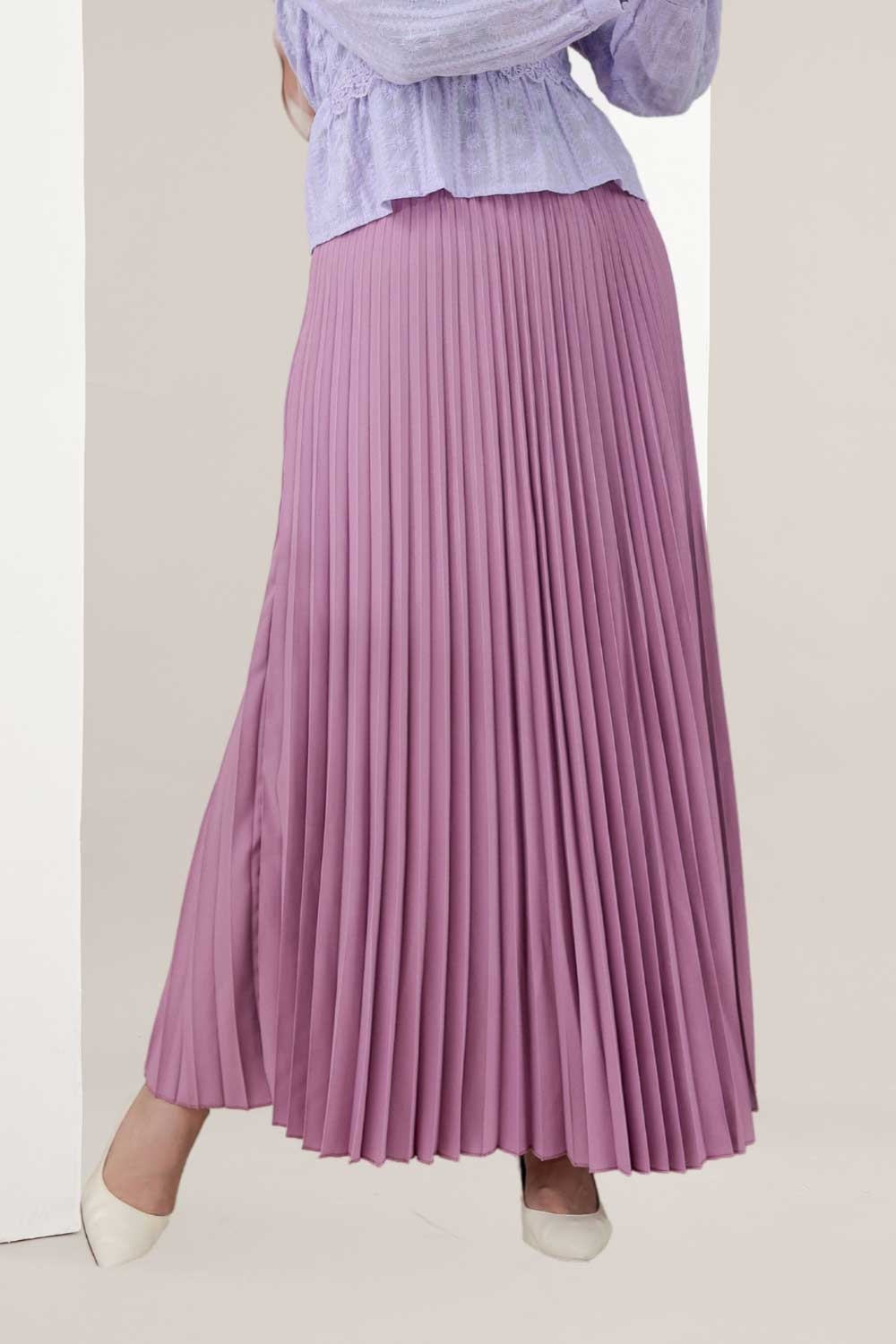 Celine Pleated Skirt (Lilac Purple)